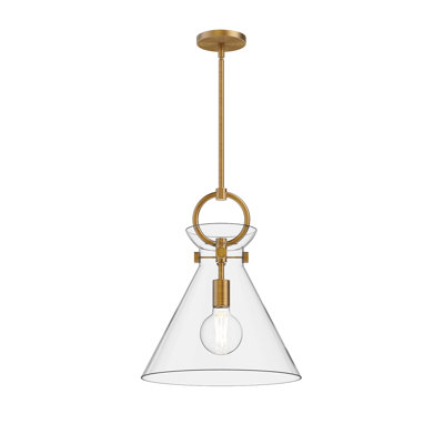 Tiney Single Light Glass Steel Pendant