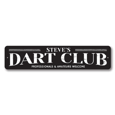 Plaque en aluminium Dart Club