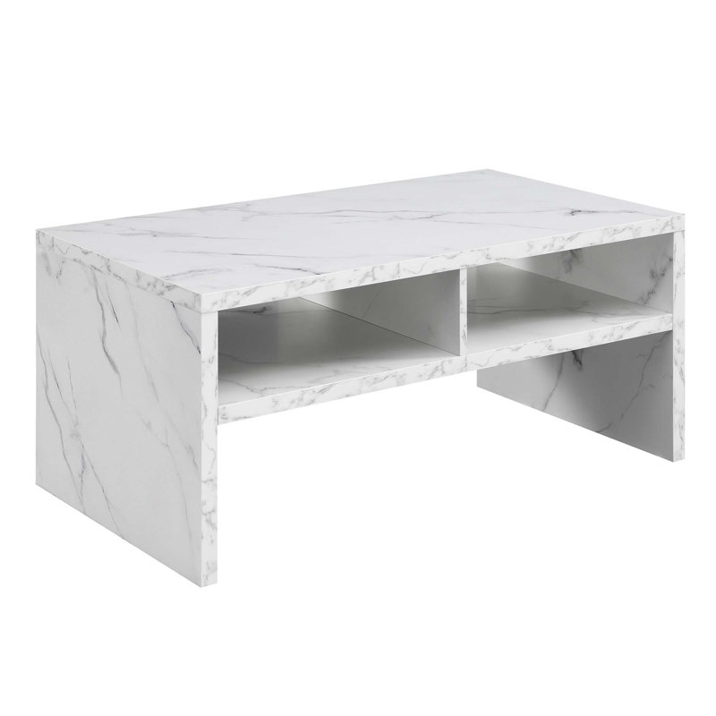 Gundelinda Coffee Table, White Faux Marble
