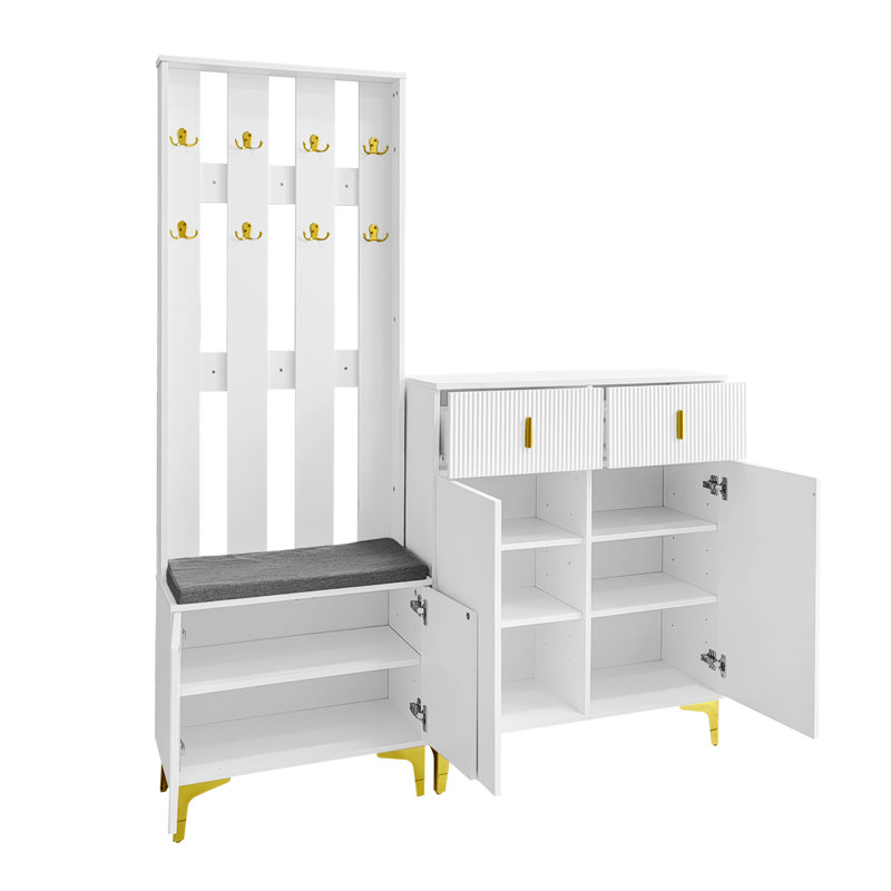Hall Tree 60.5cm Wide, White