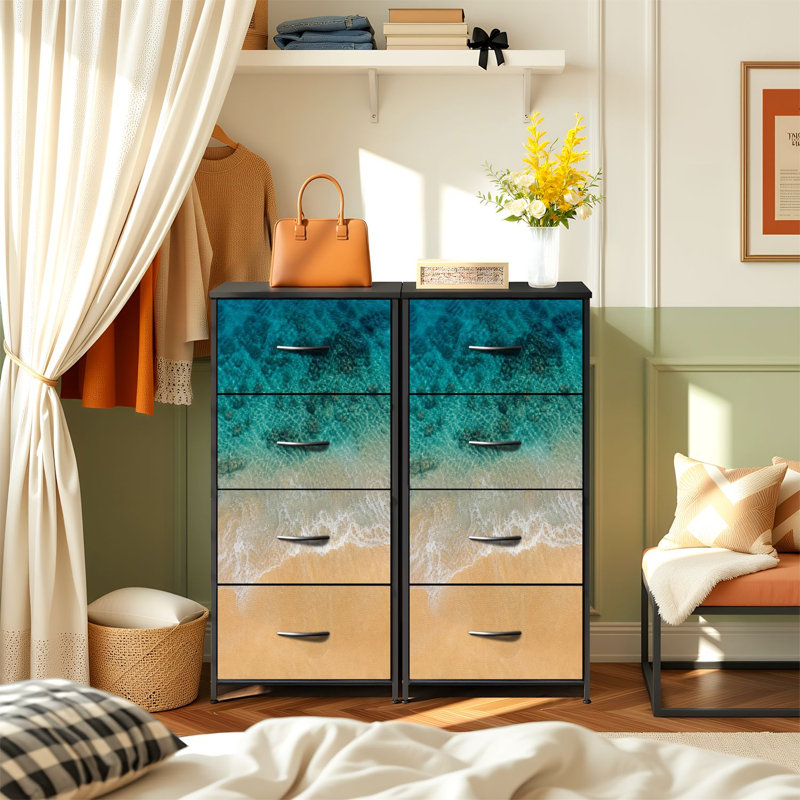 Commode à 4 tiroirs avec rangement vertical