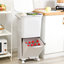 Rosemarie Plastic Manual Lift Kitchen Trash Can - 38L