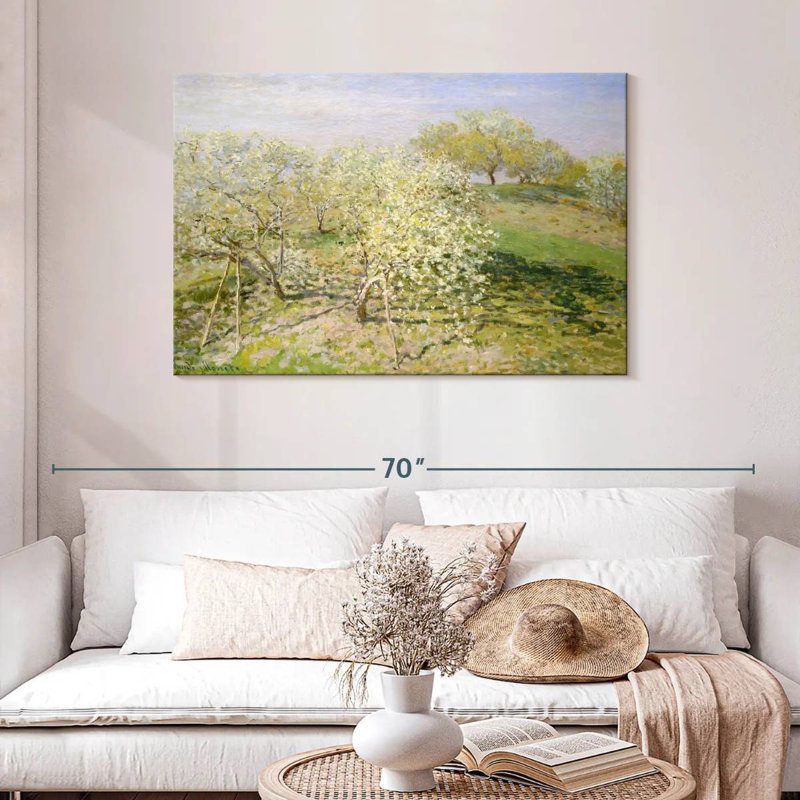 Alvord, arbres fruitiers printaniers en fleurs 1873, H 30 po x l 45 po