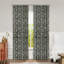 Fabdivine Black Handmade Heavy Linen Home Decorative Curtain 27x84 Inches, Floral 100% Blackout Block Print, Two-Side Panel Set with Pleated Pinch, Perfect for Living Room, Office, or Patio, Devdas-1878417054