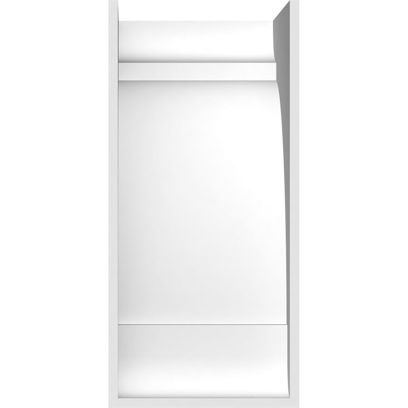 Corbeau standard en PVC de qualité architecturale standard, H 16 po x l 7 po x P 8 po