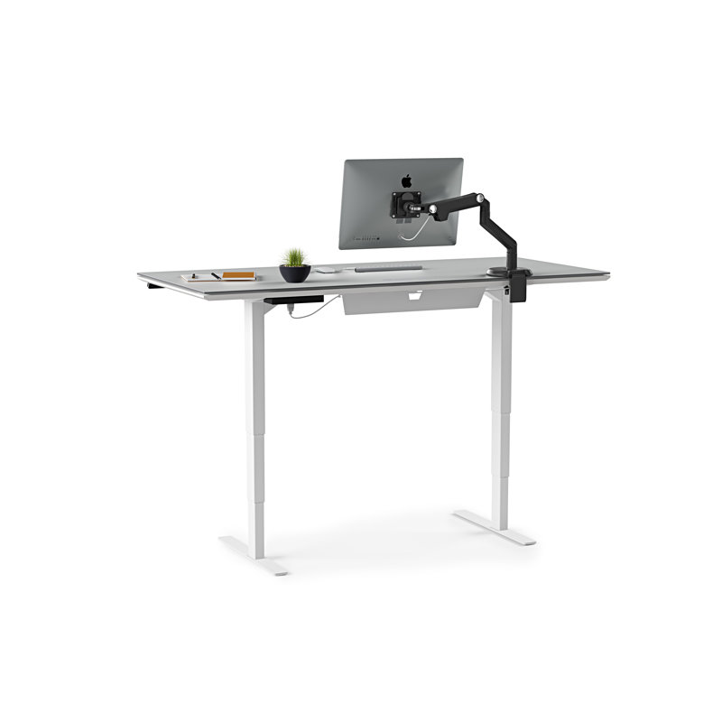 Centro Height Adjustable Computer Desk, 24.75" H x 66" W x 30" D