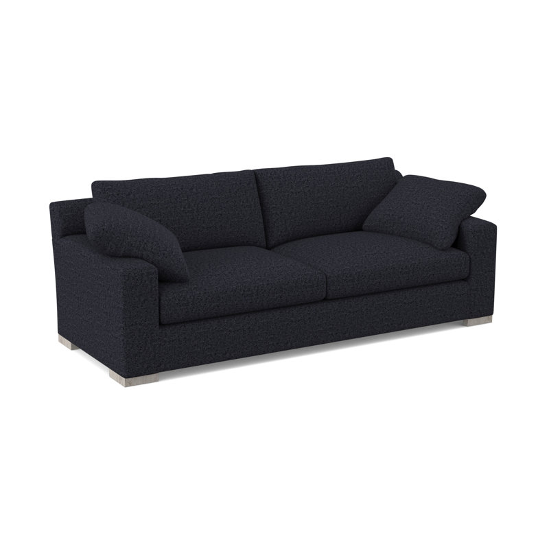 Morgan Upholstered 106'' Sofa, Bisque, Venice Navy 100% Polyester
