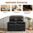 PU Leather Upholstered Manual Reclining Loveseat Sofa-1788874458
