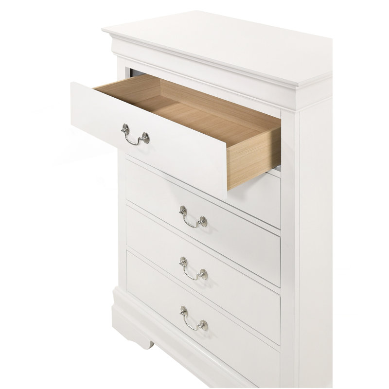 Commode Louisphillipe G02190-CH, blanche, Blanc
