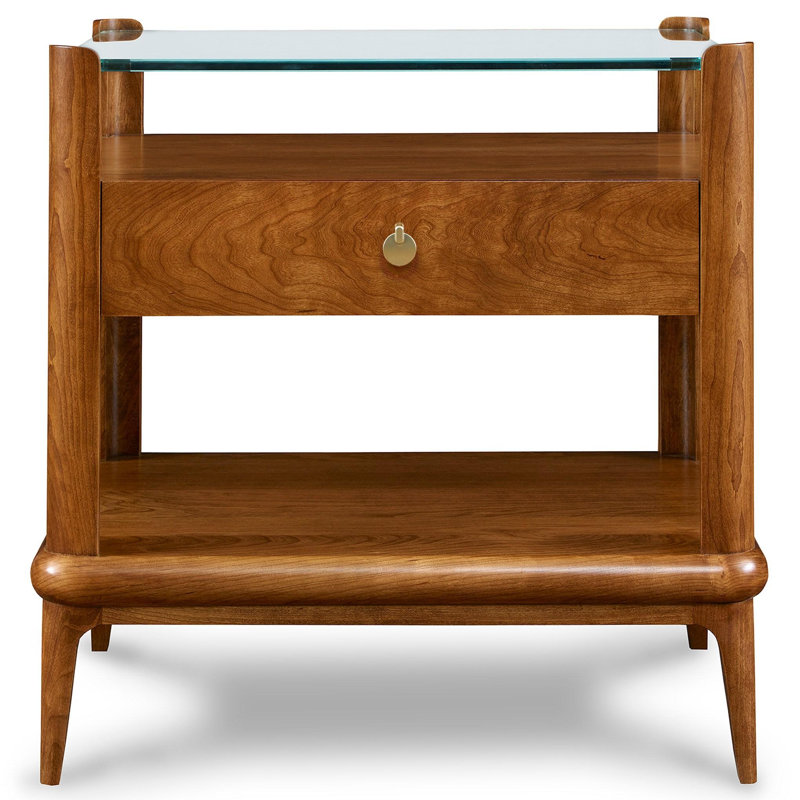 Martine Glass-Top End Table