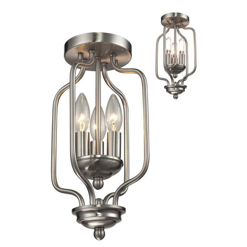 Plafonnier encastré géométrique 8 po 3 lumières Willaims
