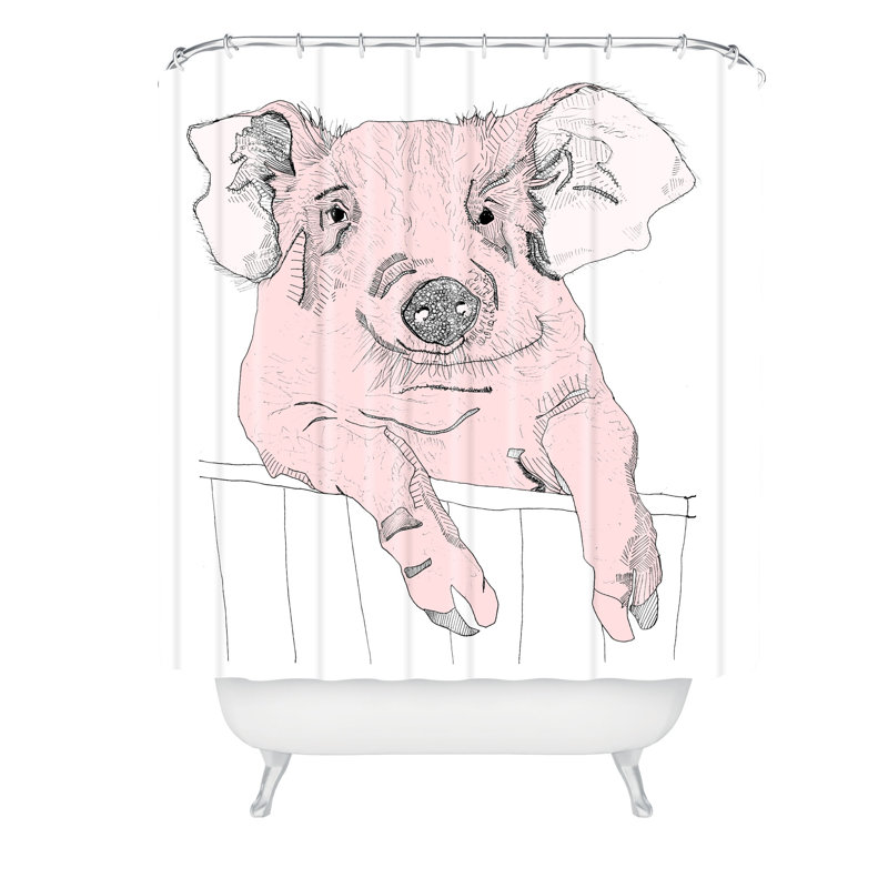 Rideau de douche simple casey rogers piggywig