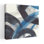Art contemporain abstrait bleu brossé I Crop avec art abstrait noir