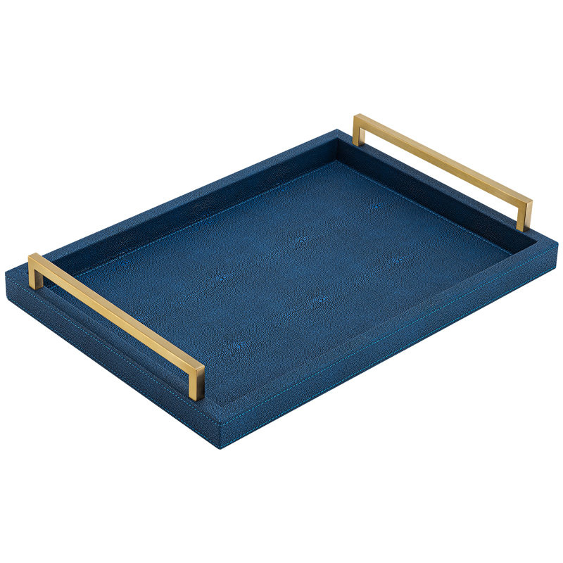 Plateau Brysun, Bleu, H 2,5 po x l 17 po x P 12 po