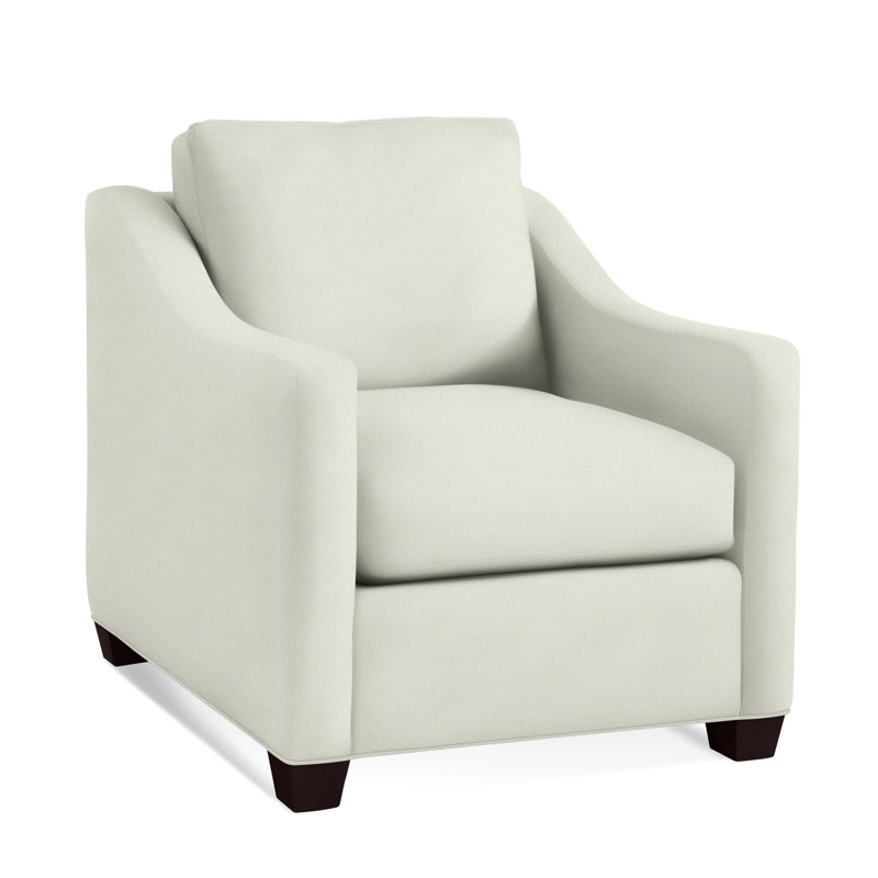 Fauteuil de 33 po de large Oliver, Finition java, Rayures bleues / beiges 0209-61