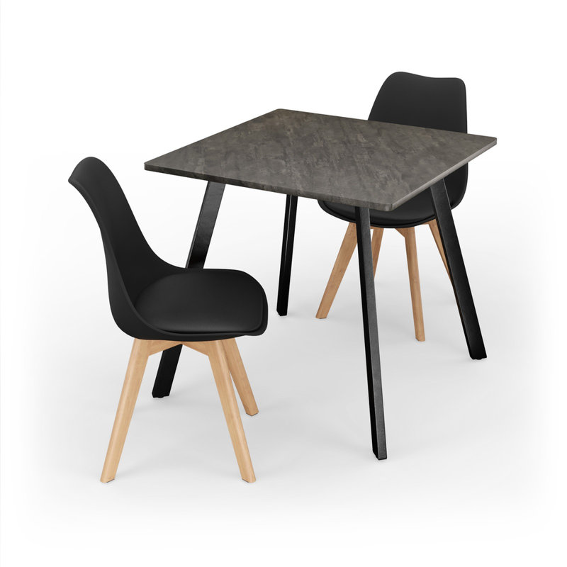2 - Person Dining Set, Slate Grey / Grey