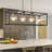 Mariello 4-Light Matte Black Farmhouse Kitchen Island Linear Pendant-1247335889
