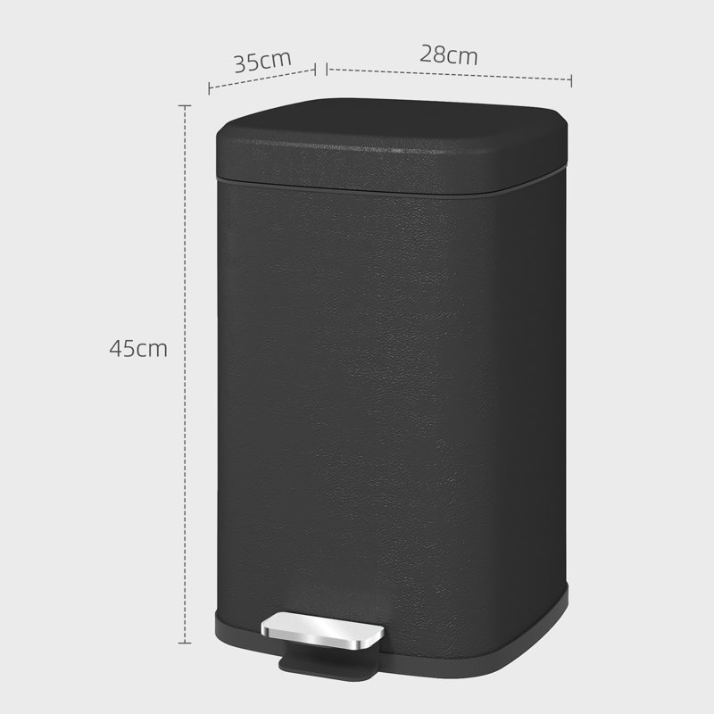Santara Pedal Bin Kitchen Rubbish Bin Soft-Close Lid, 5.3 Gallons