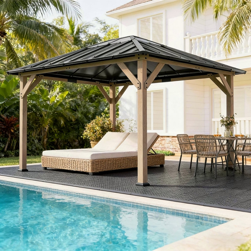 Spacious Outdoor Gazebo,Hardtop Gazebo
