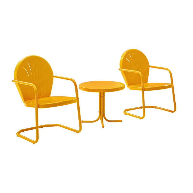 Burley Metal 2 - Person Seating Group, Tangerine Gloss