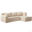 Canapé modulaire compressé moderne modulaire, canapé en L minimaliste 2 pièces avec canapé en mousse et coussins pour le salon, aucun assemblage requis (canapé modulaire)