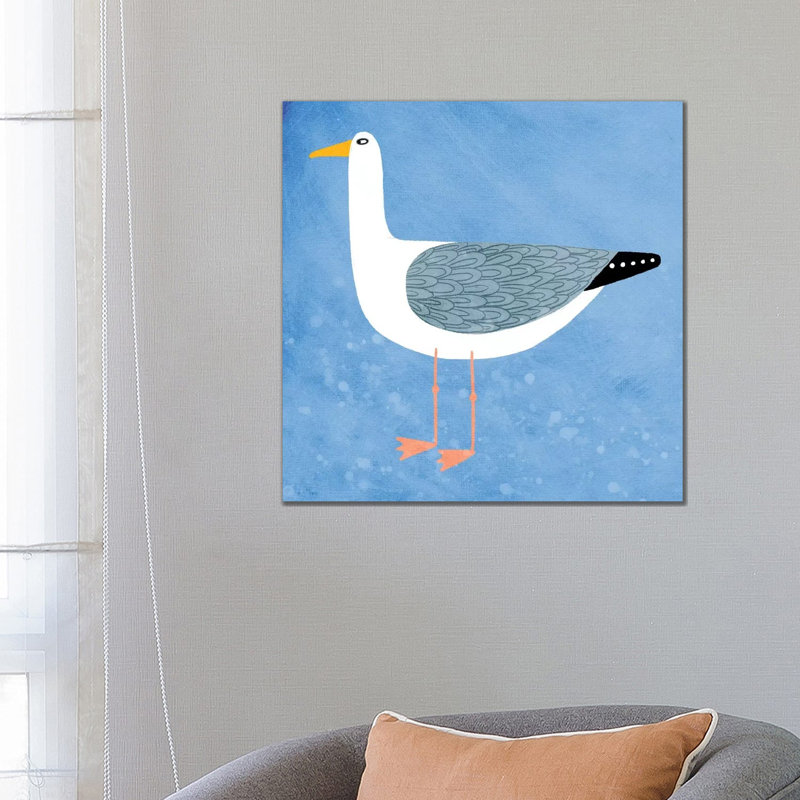 « Seagull » par Nic squirrell-impression, H 26 po x l 26 po x P 1,5 po, Toile tendue, Pas de tapis