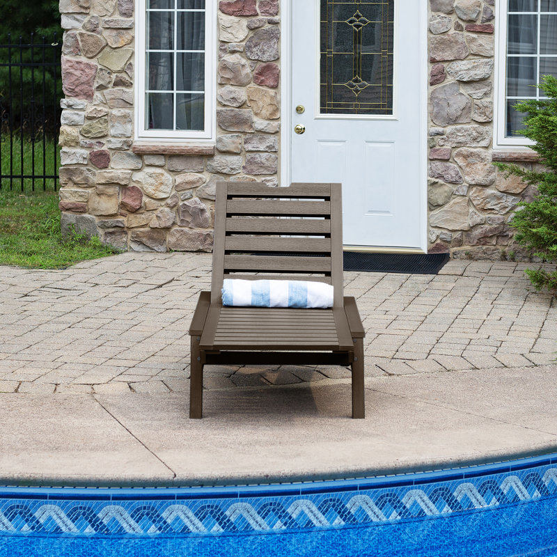 Jiwoo Outdoor Chaise Lounge, Weathered Acorn