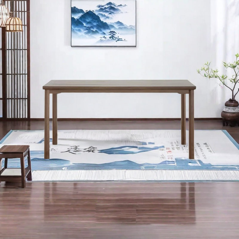 Hameldon Walnut Solid Wood Dining Table, 29.52" H x 62.99" L x 31.49" W