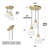 Modern Contemporary 3-Light Kitchen Island Pendant Mini Round Ceiling Cluster Chandelier