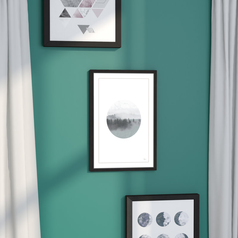 Allons Aux Bois by Eyre Tarney - Single Picture Frame Print, 61cm H x 41cm W x 4cm D, Black Framed with Deckled Edges