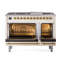 ILVE UN48FNMPEGG Nostalgie II Noblesse 48 inch Dual Fuel Range (8 Sealed Burners + Griddle, Triple Glass Door)-264993568-264993630-264993570