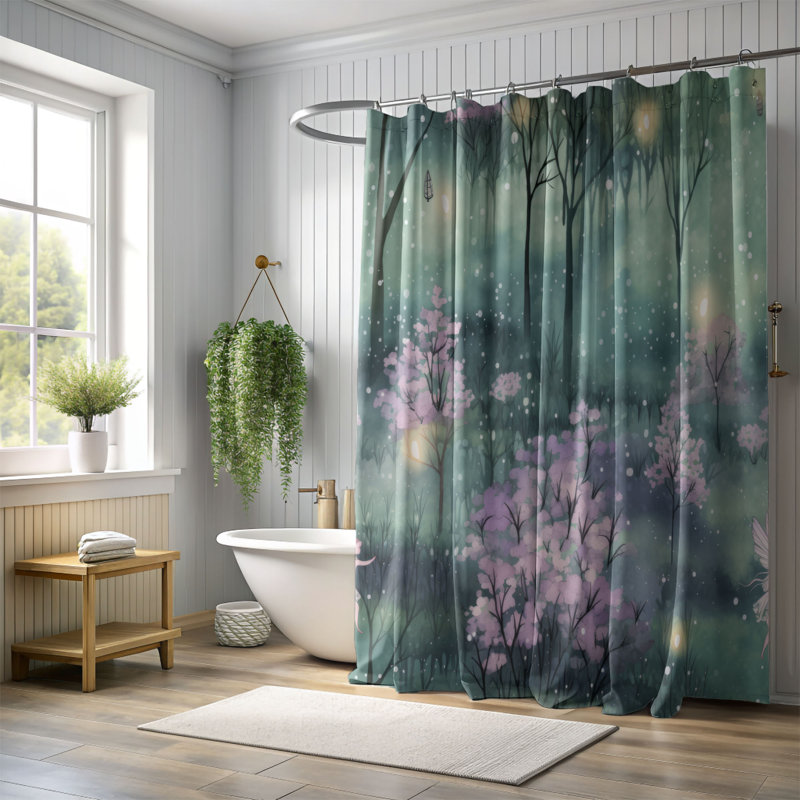 Rideau de douche Woodland Ascent, H 74 po x l 71 po