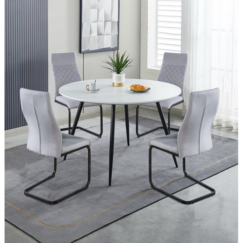 Mose 4 - Person Dining Set, White