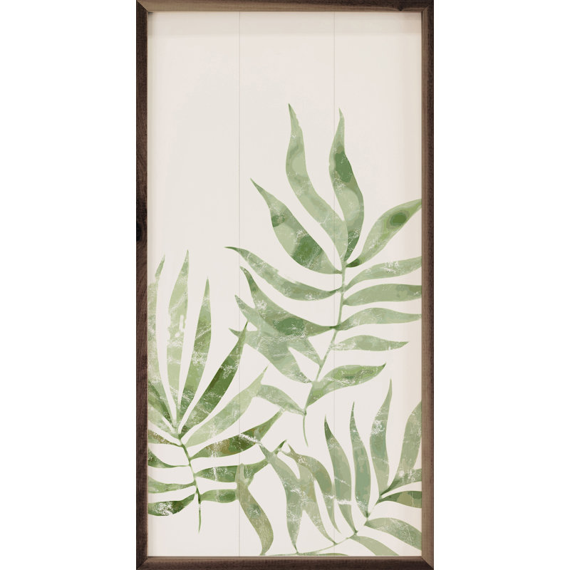 Trois feuilles de verdure, H 16 po x l 8 po