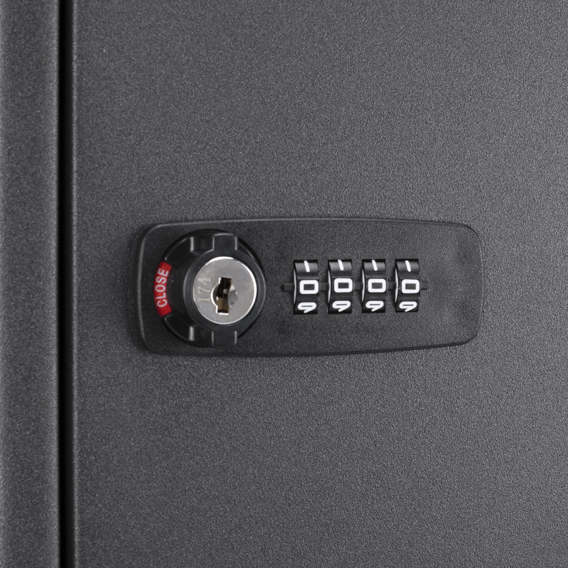 100 KEYS COMBINATION ADJUSTABLE LOCK BOX, BLACK
