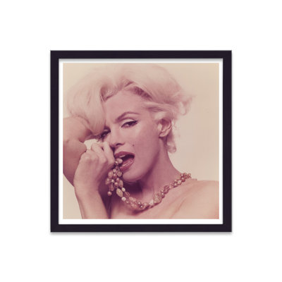 Marilyn Monroe Seductive Pose Necklace Stones Between Teeth - Single Picture Frame Print