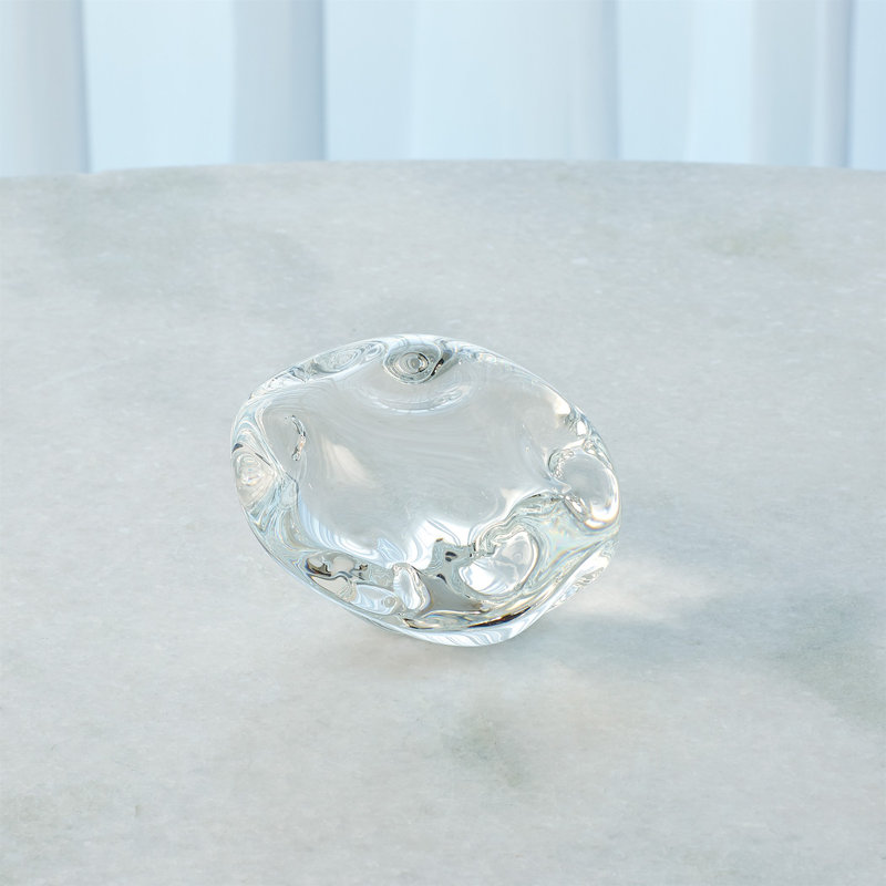 Dimple Paperweight-Clear, 2.75" H x 4" W x 3.5" D