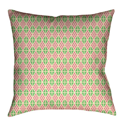 Katelyn Elizabeth Geometric Outdoor Reversible Throw Pillow