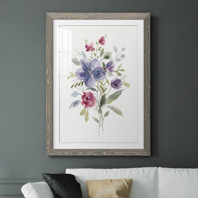Variété de couleur II - peinture encadrée, H 37,5 po x l 27,5 po x P 1,5 po, Encadré gris