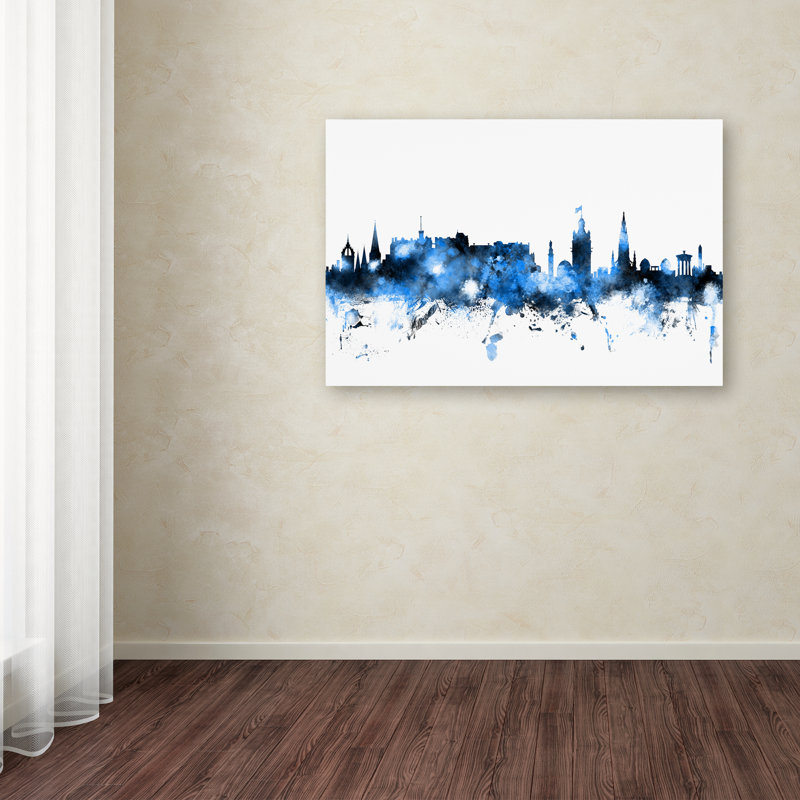« édimbourg horizon white », impression sur toile tendue, H 22 po x l 32 po x P 2 po
