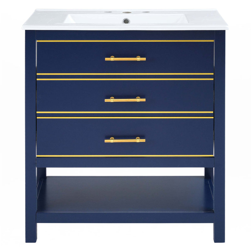 Armoire de meuble-lavabo 30 po, Marine