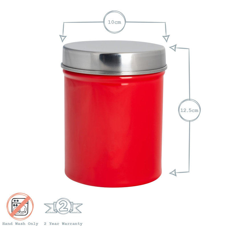 Metal Jar, Red
