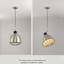 Luminaire suspendu industriel en forme de dôme à 1 lumière avec tête de lampe réglable en nickel brossé
