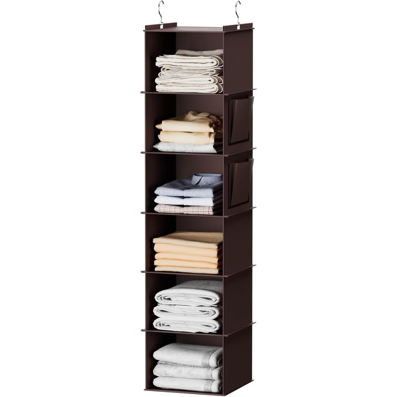 Elkan Hanging Organizer, 47.2" H x 11.8" W x 11.8" D, Brown