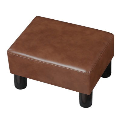 Petit repose-pieds en flanelle avec repose-pieds, repose-pieds rectangulaire moderne avec pieds en plastique antidérapants pour le salon, le canapé et l'entrée