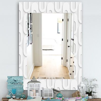 Miroir de salle de bain/meuble-lavabo à 3 mid-century scandinave