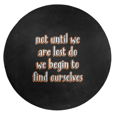 Quotes Find Yourself Chalkboard Style Poly Chenille Rug