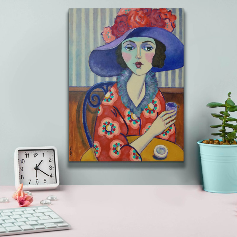 Epic Graffiti «Woman In Red» par Holly Wojhan, Canv Woman in Red par Holly Wojhan, H 16 po x l 12 po x P 0,75 po