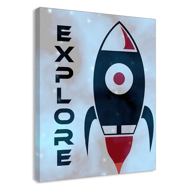 Explorer l’espace, H 14 po x l 11 po x P 1,5 po, Toile