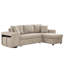 Ensemble de canapé modulaire réversible en L 104,5 po à 3 places, canapé-lit escamotable avec méridienne de rangement et 2 tabourets de salon-1767348427